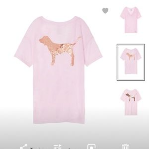 *SOLD* VS PINK Bling Legging Tee - L